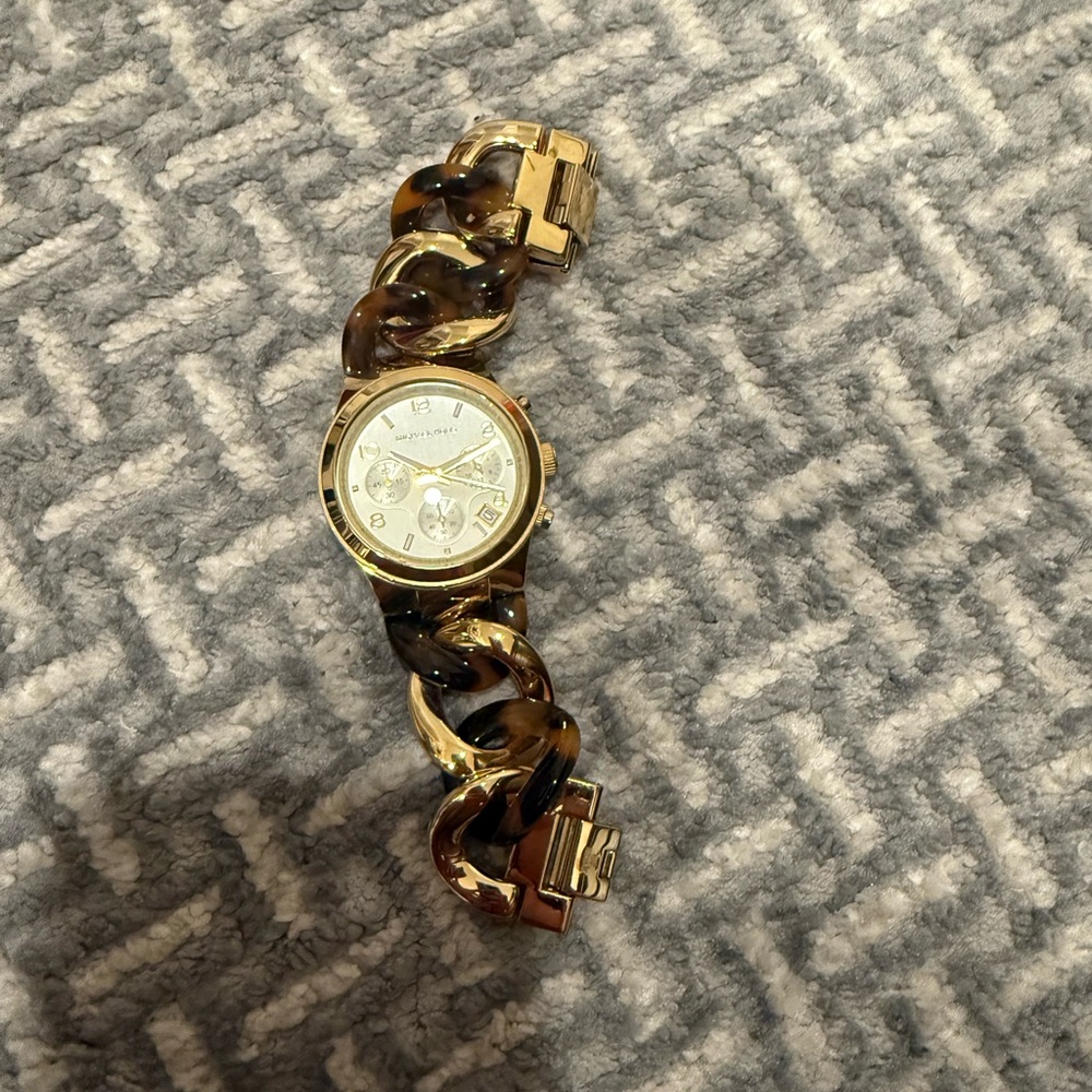 Michael Kors Gold and Brown Women's Watch